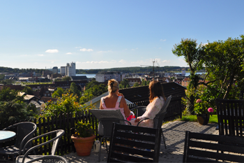 Billig overnatning i Svendborg bo på Udsigten med den skønne terasse